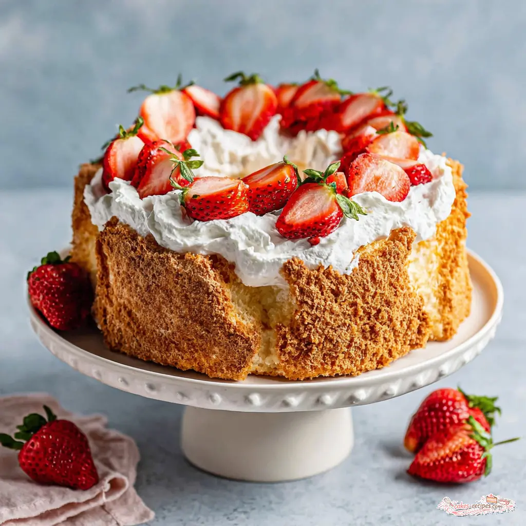 homemade angel food cake 492506566