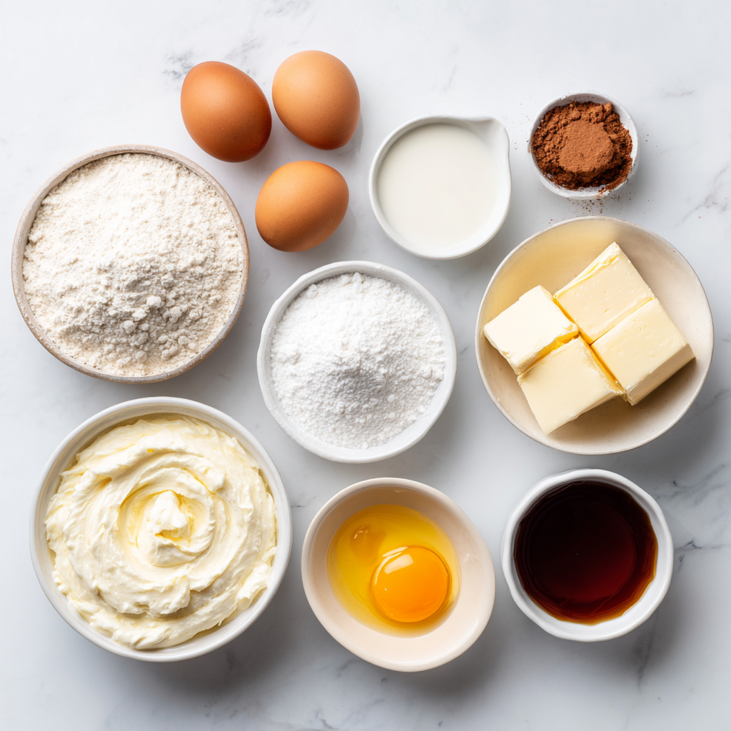 korean milk cream donuts - main ingredients
