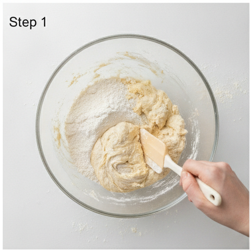 korean milk cream donuts - step 1