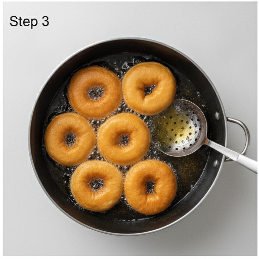korean milk cream donuts - step 3