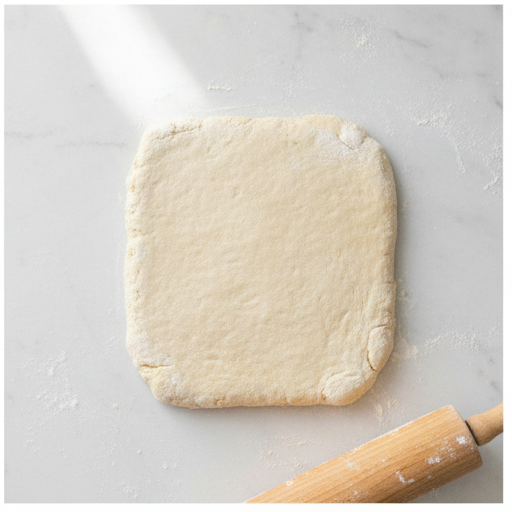 Rolling out biscuit dough