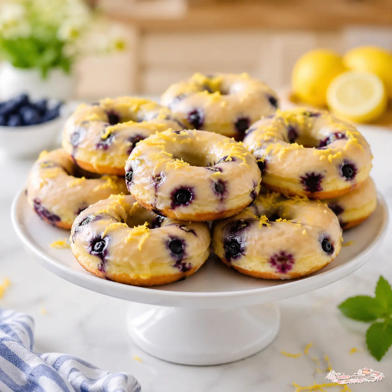 lemon blueberry donuts - final presentation