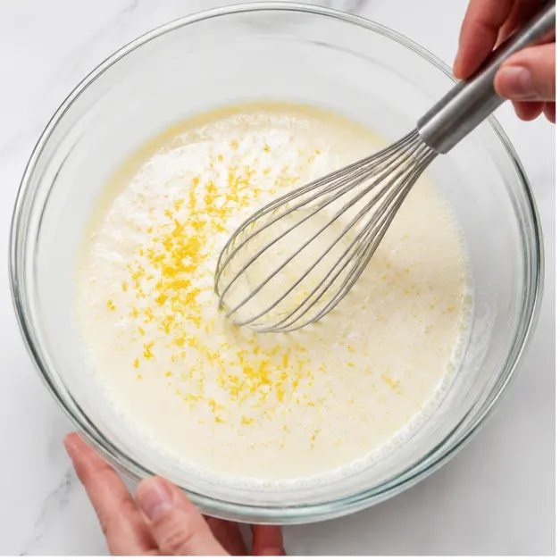 Step 1: Whisking wet ingredients together
