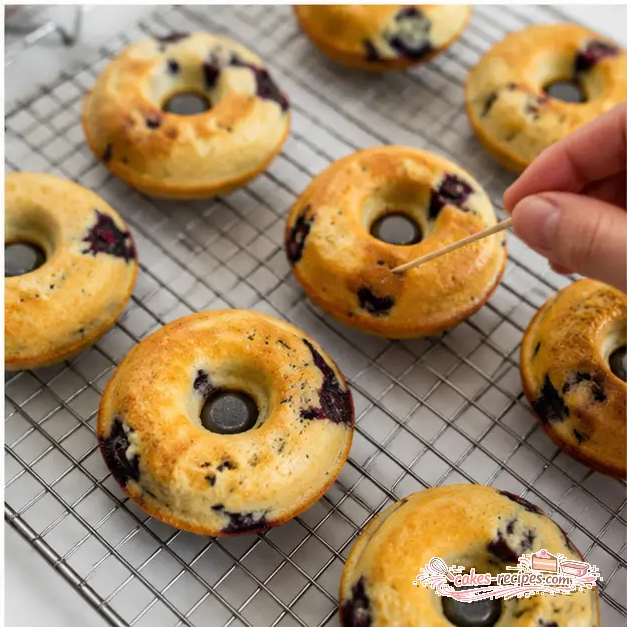 Step 4: Baked donuts cooling on rack