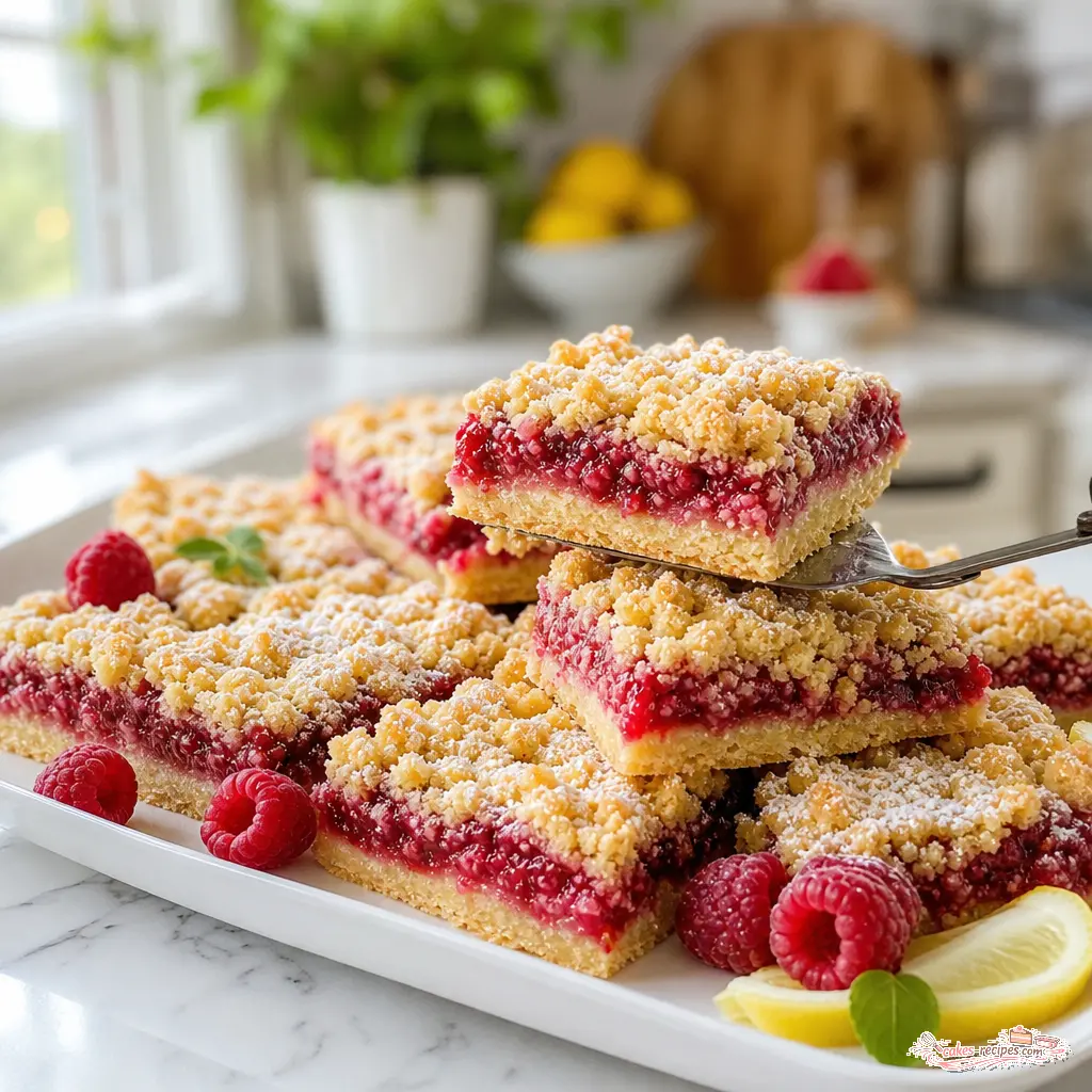 lemon raspberry bars - final presentation