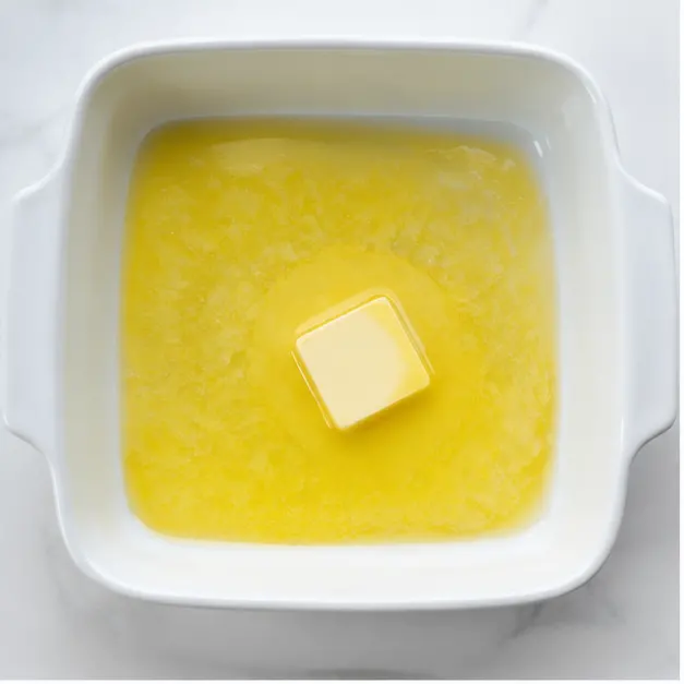 Step 1: Melting butter in the baking dish