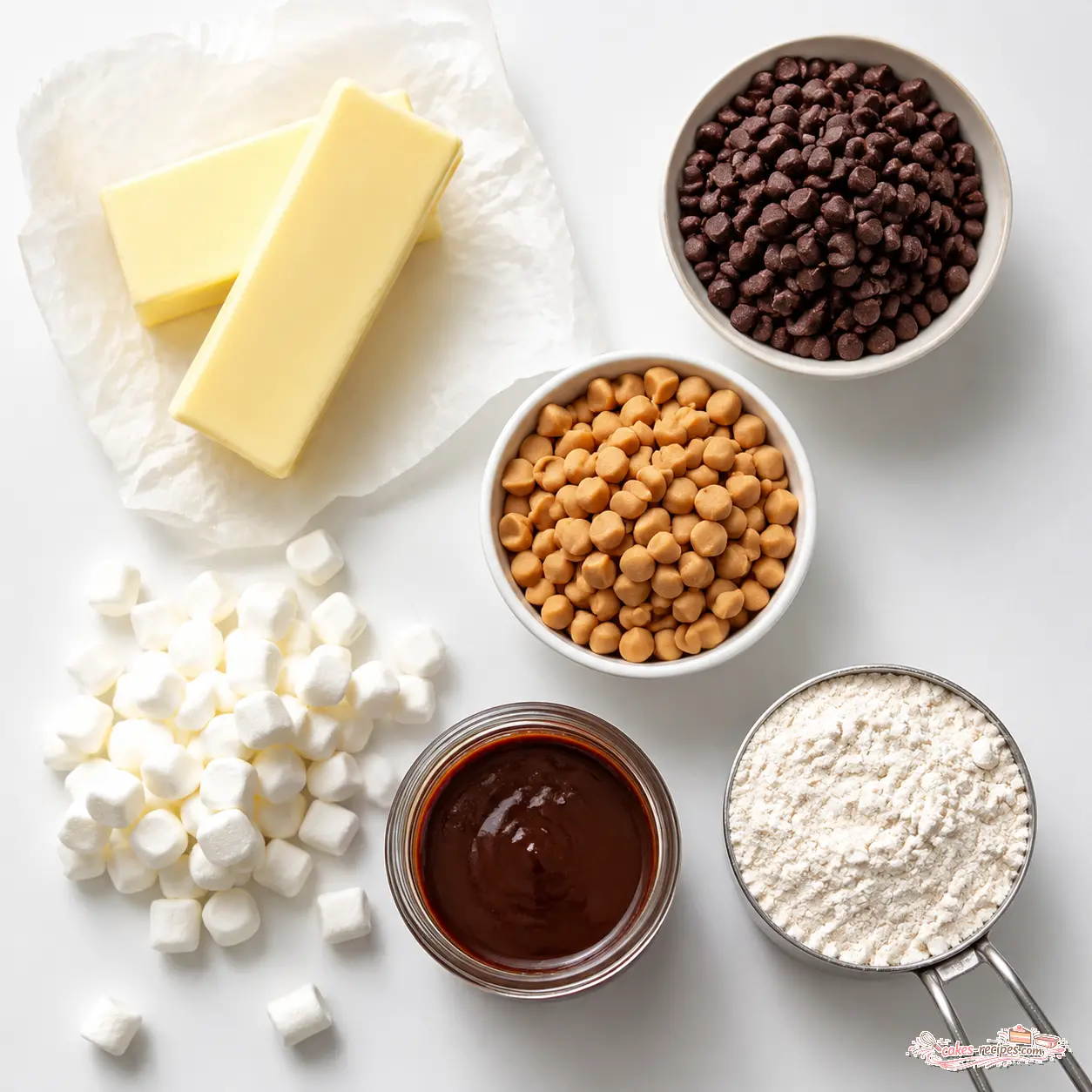 moose tracks cookie bars - main ingredients