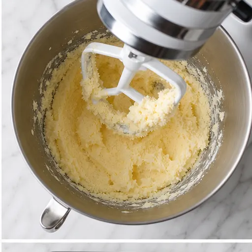 Step 2: Creaming butter and sugars until fluffy