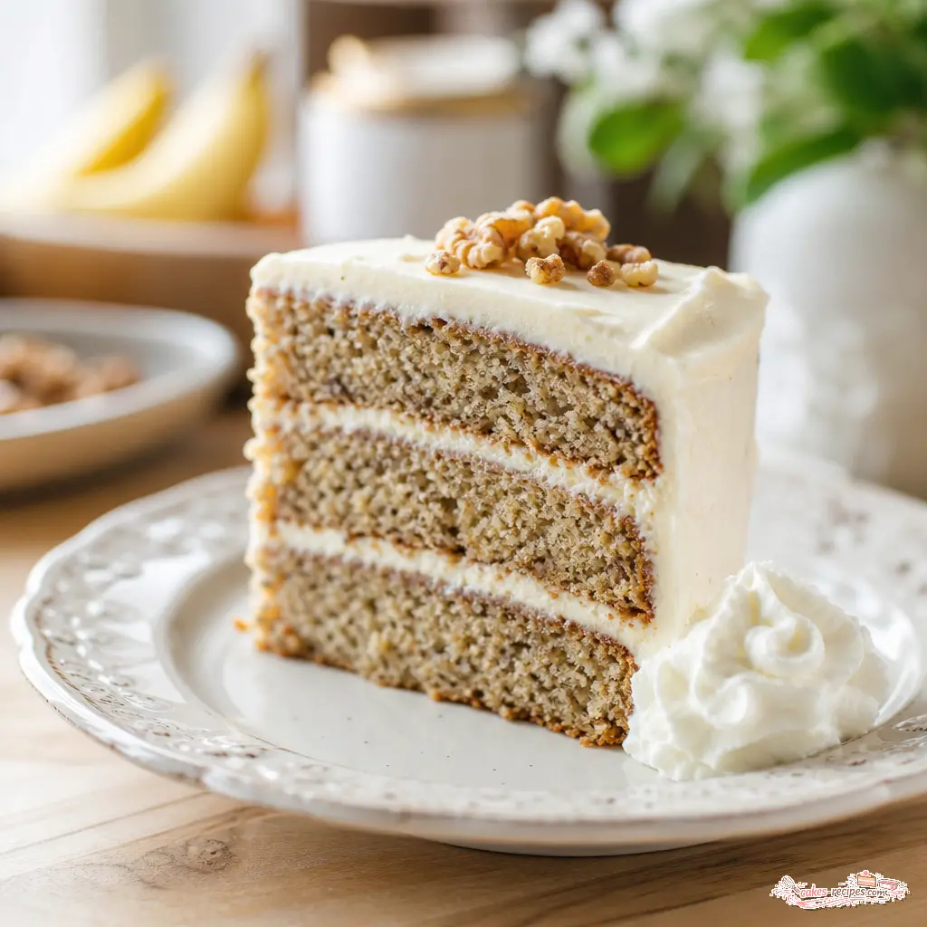 old fashioned banana cake - final presentation