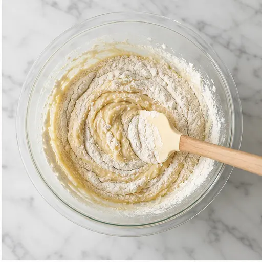 Step 2: Folding in the dry flour mixture