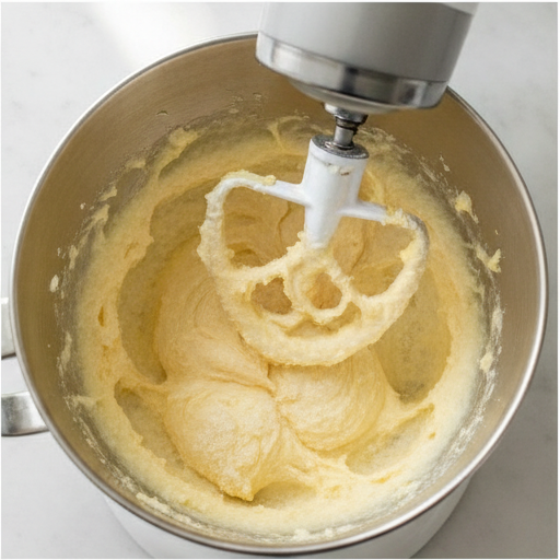 Pouring passionfruit pulp into the cupcake batter