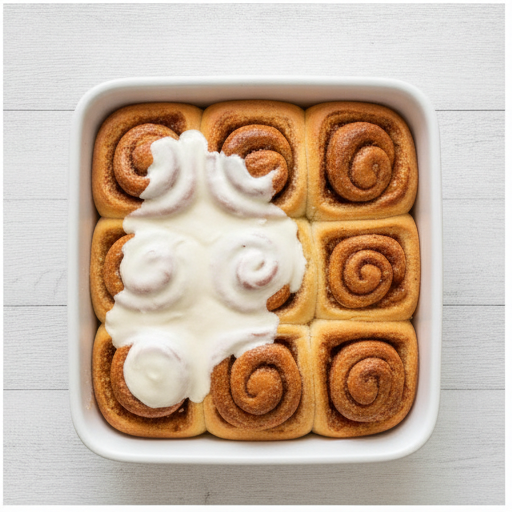peach cobbler cinnamon rolls - step 4