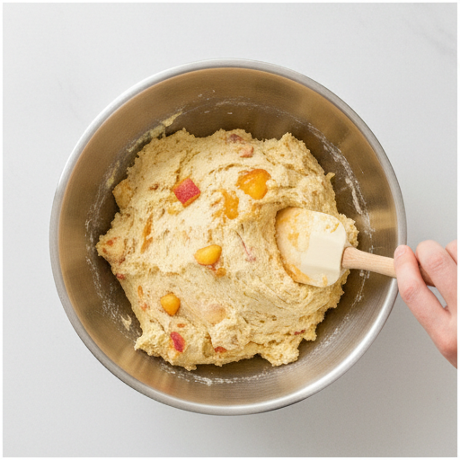 peach cookies - step 3: scooping dough onto a baking sheet