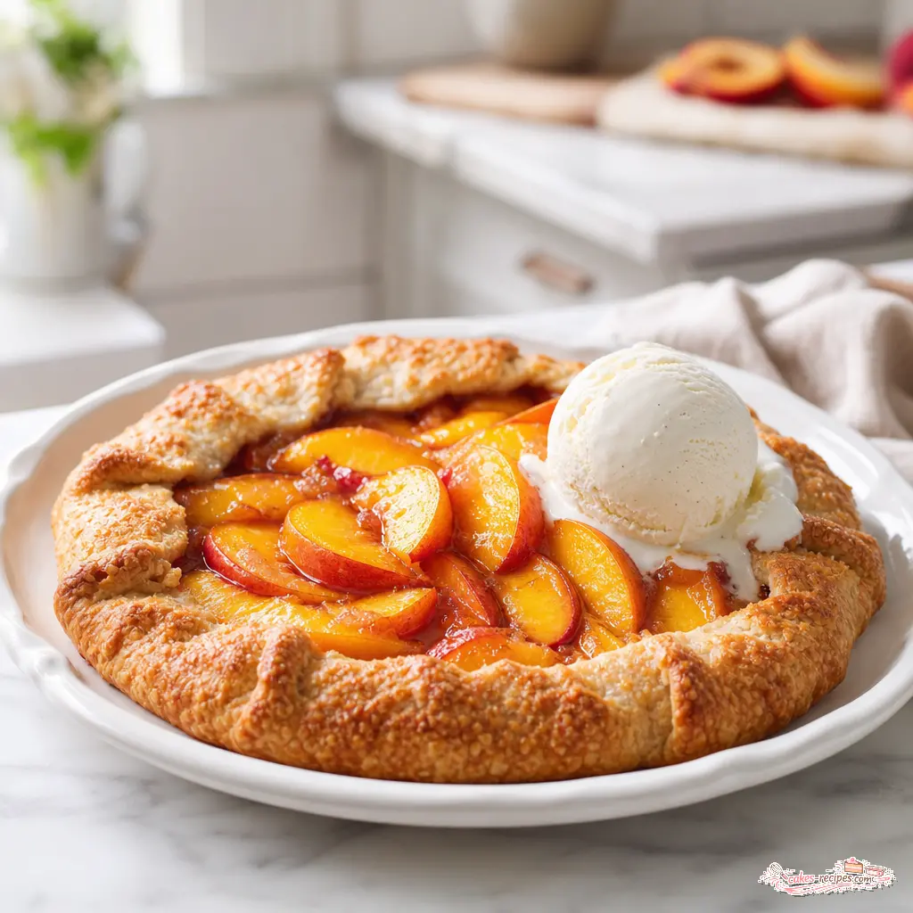 peach galette recipe - final presentation