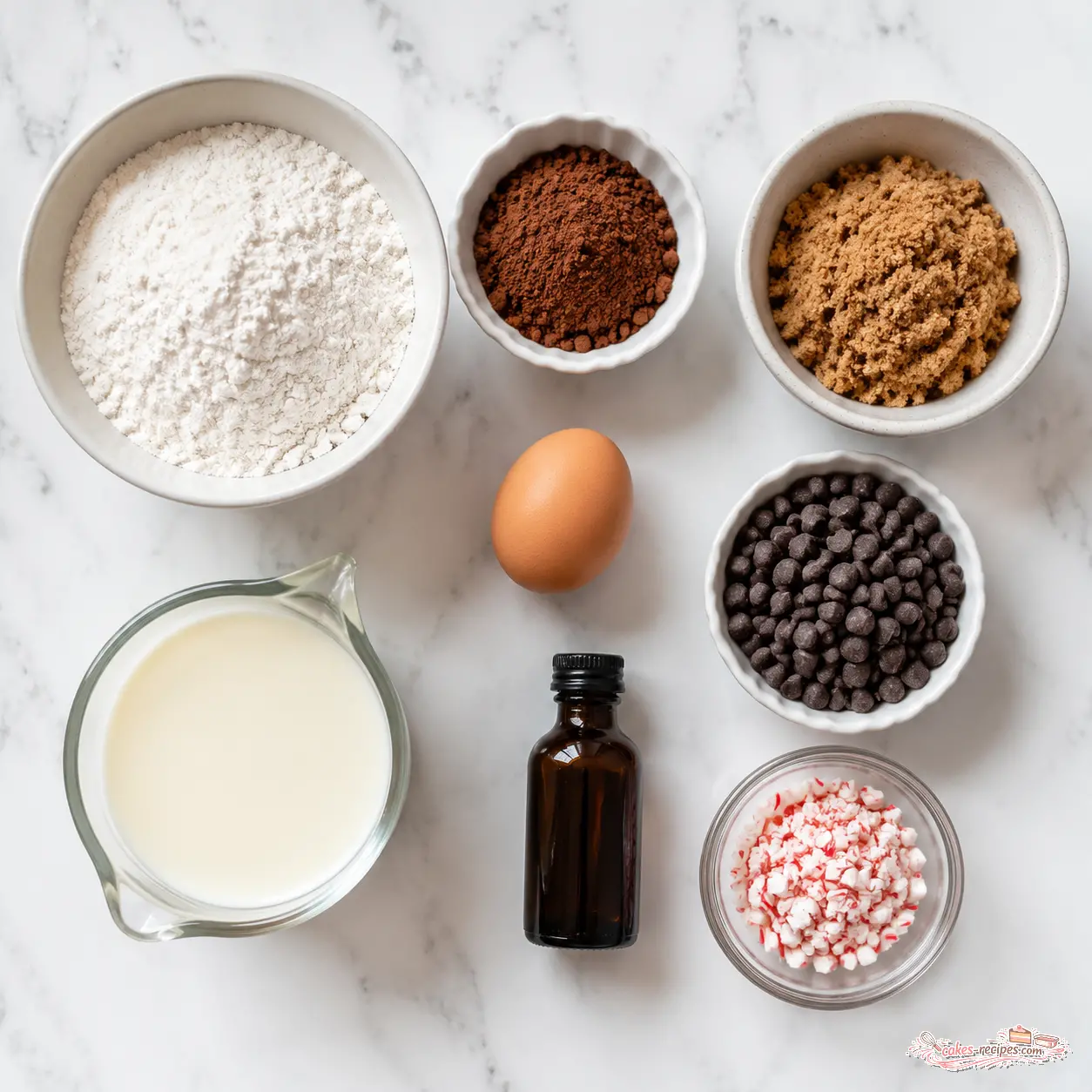 peppermint mocha donuts - main ingredients