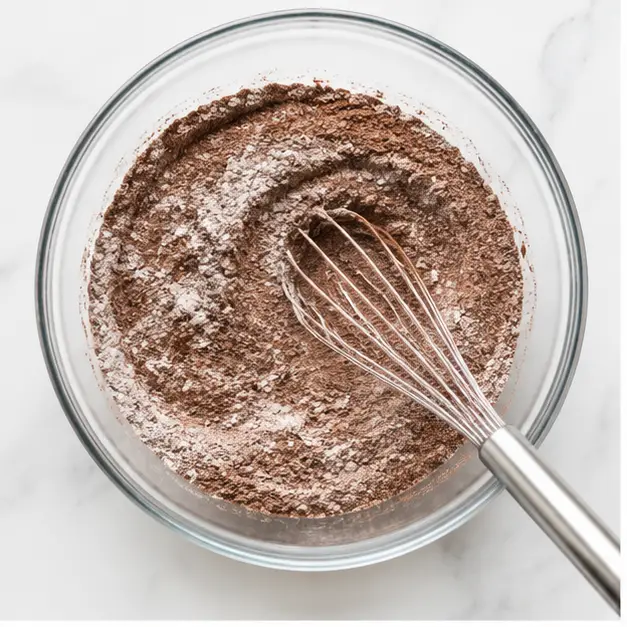 Step 1: Whisking dry ingredients together