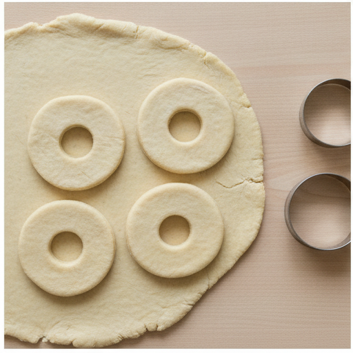 pistachio cream stuffed donut rings - step 3