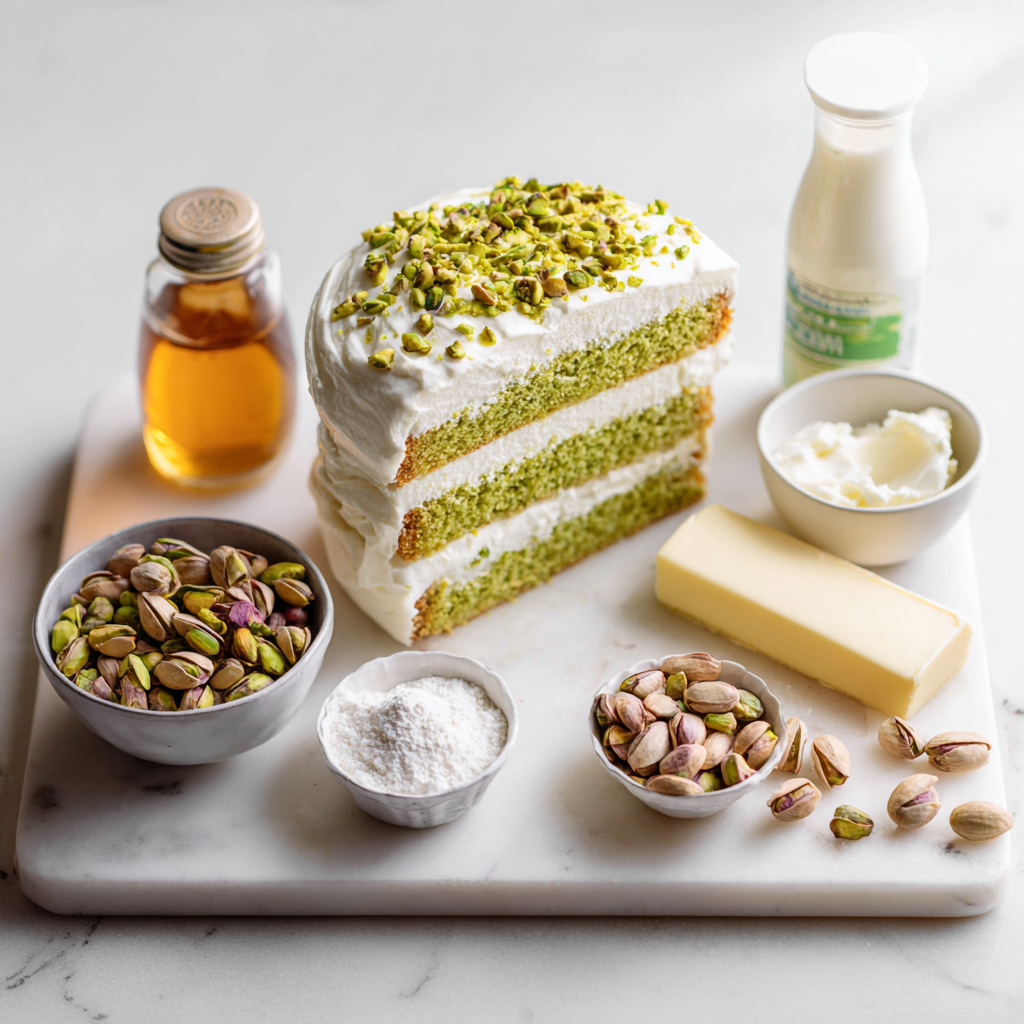 pistachio mascarpone cake filling - main ingredients