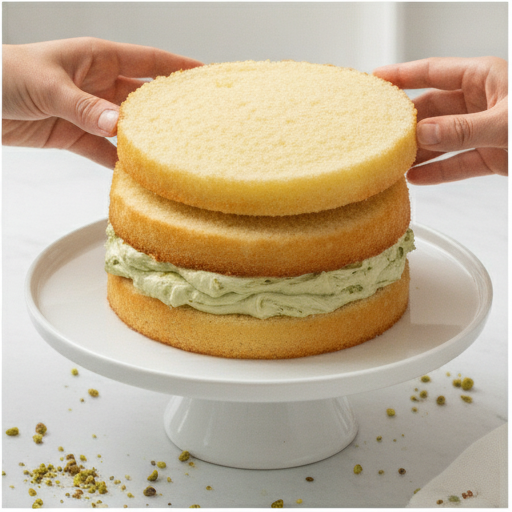 pistachio mascarpone cake filling - step 4