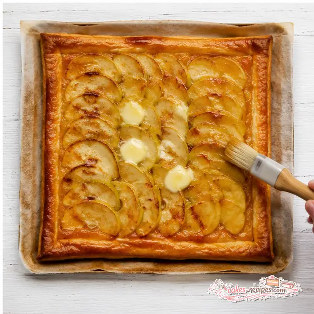 Step 4: Baked tart with golden crust and glaze