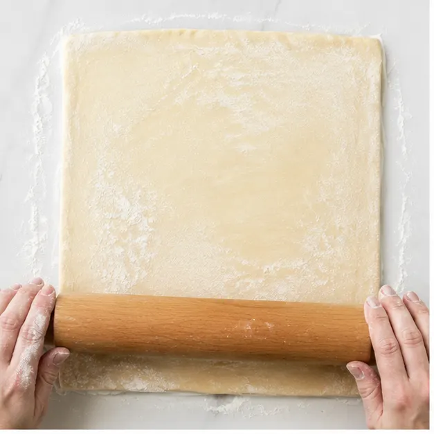 Step 1: Rolling out the puff pastry sheet