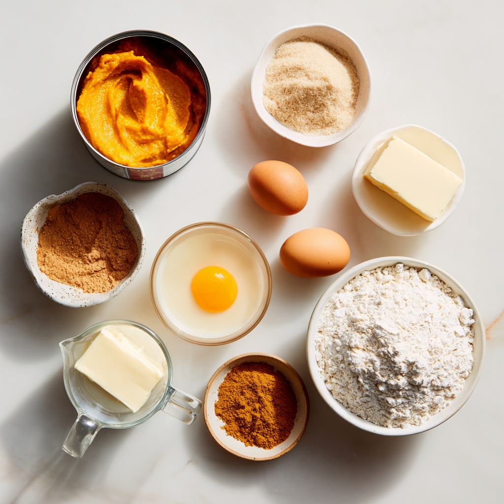 pumpkin donut holes - main ingredients