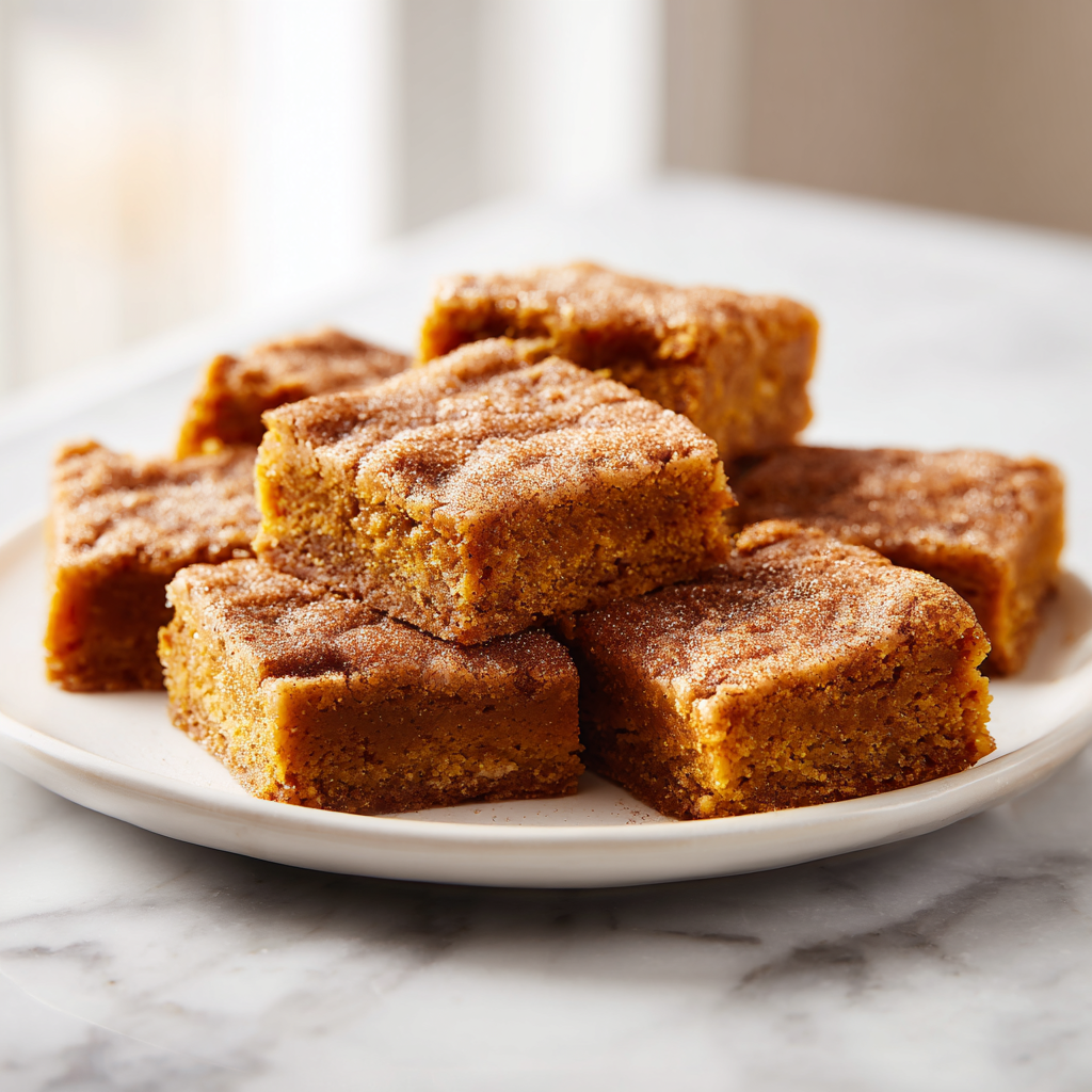 pumpkin snickerdoodle bars