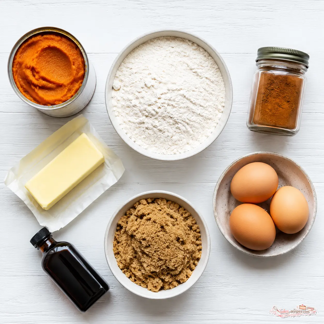 pumpkin crumb coffee cake - main ingredients