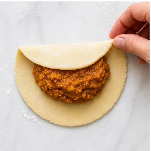 Step 3: Filling and folding the pasties