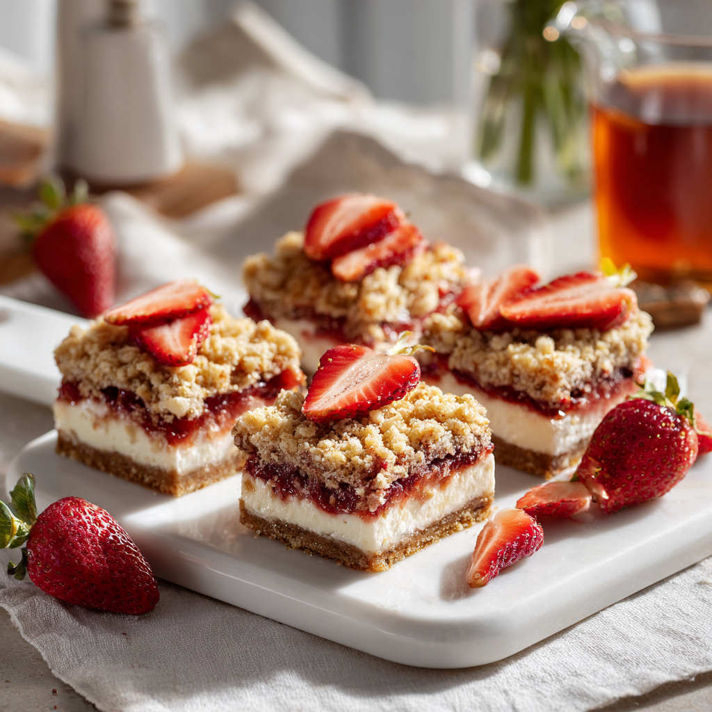 rhubarb cream cheese bars - final presentation