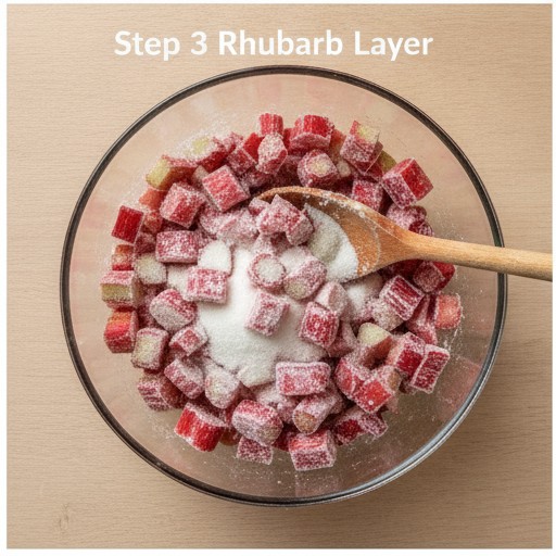 rhubarb cream cheese bars - step 3