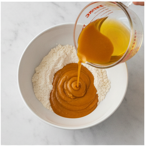 small batch pumpkin cream cheese muffins - step 2