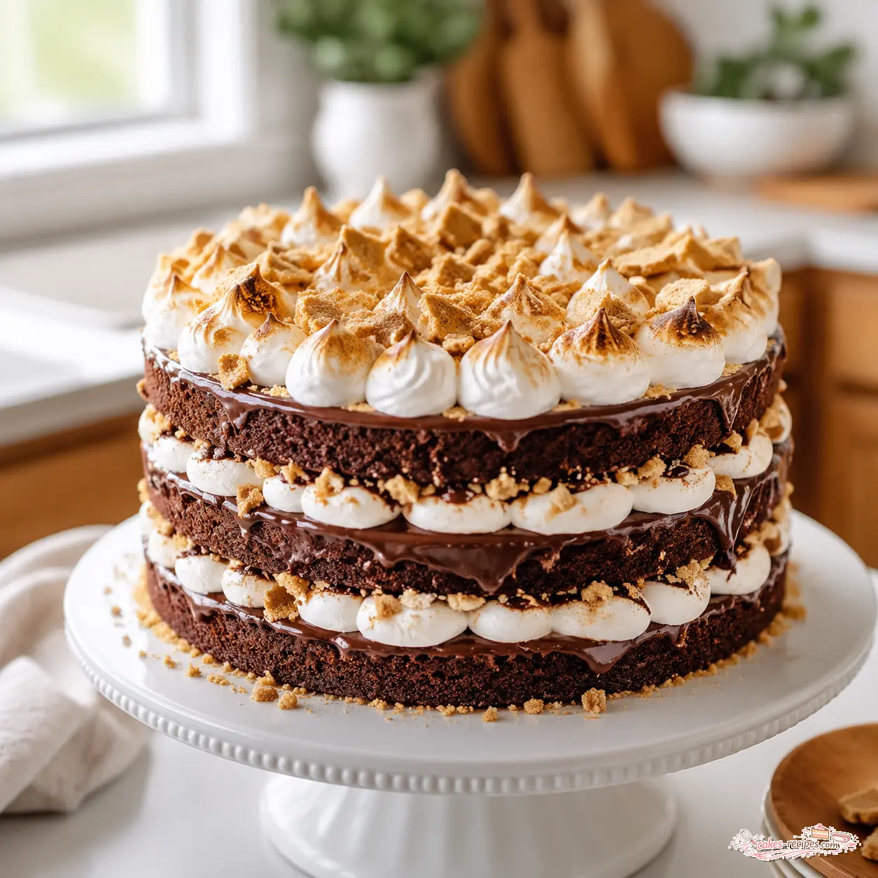 smores cake recipe - final presentation