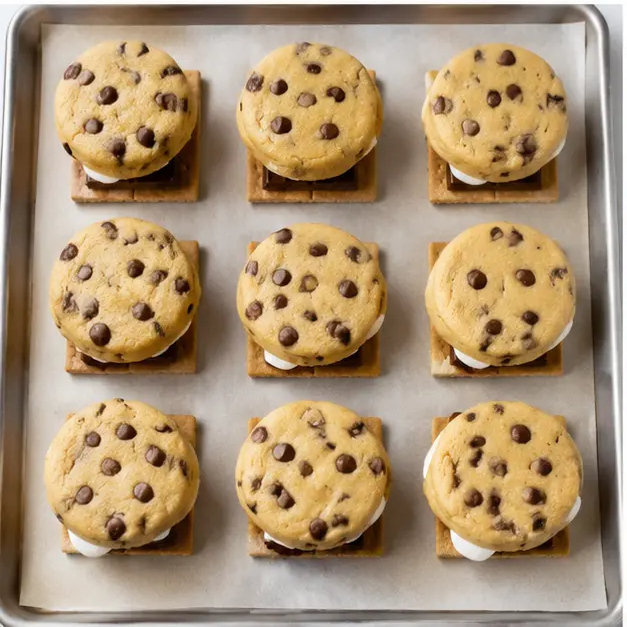 Step 3: Placing dough discs on top of fillings