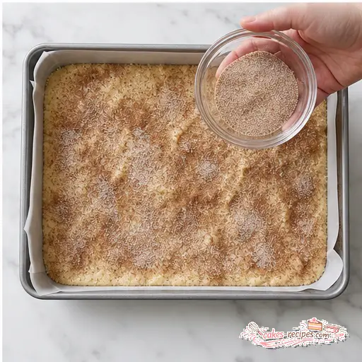 Step 4: Sprinkling cinnamon sugar topping