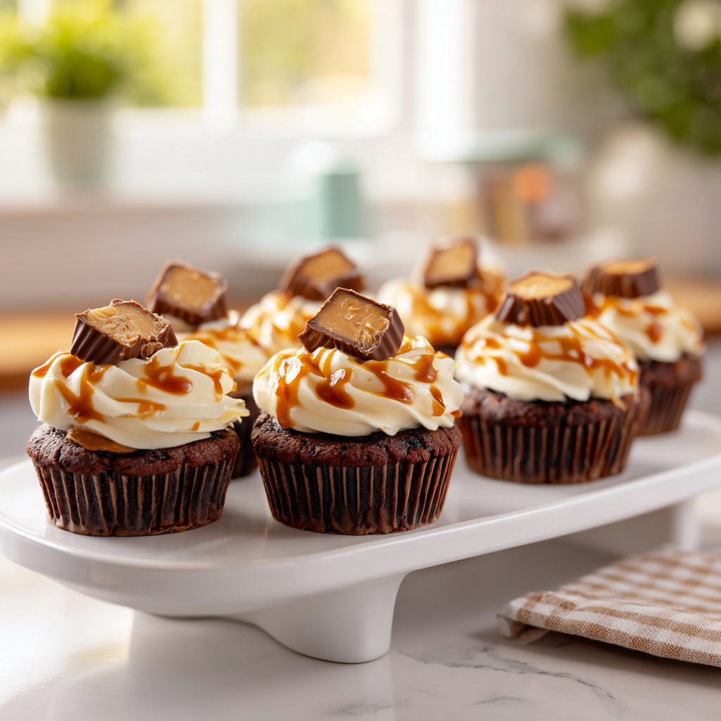 snickers cupcakes - final presentation