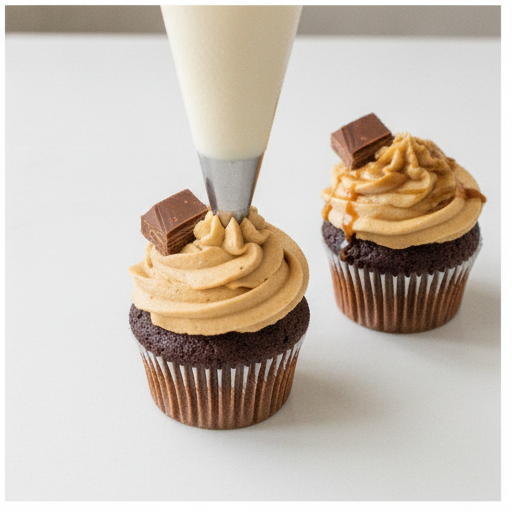 snickers cupcakes - step 4