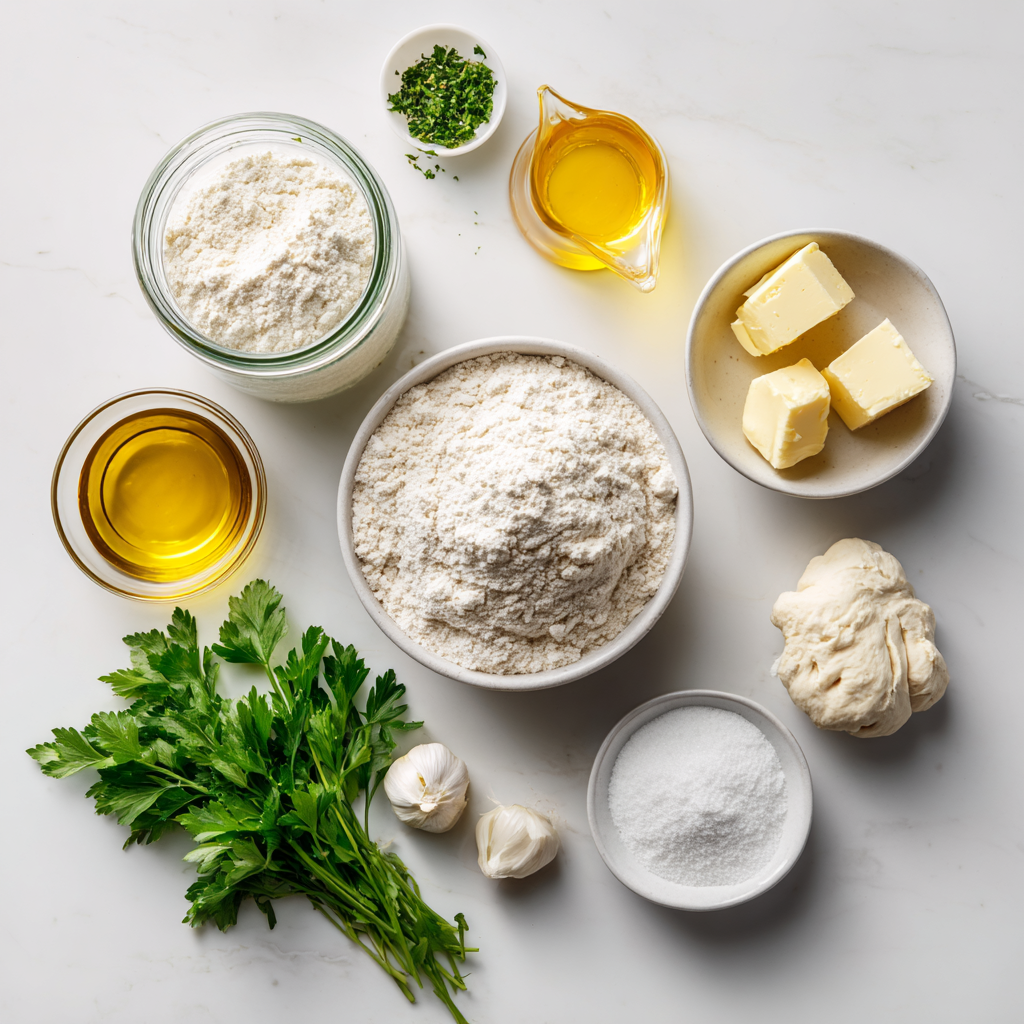sourdough garlic knots - main ingredients