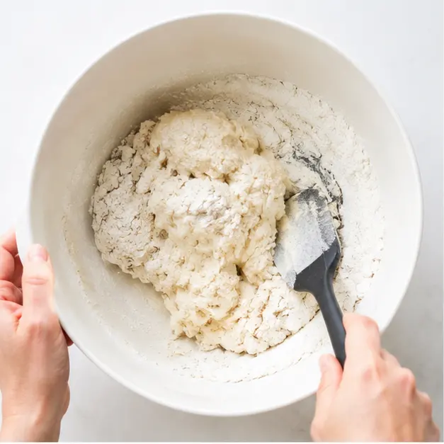 Step 1: Mixing the dough in a bowl