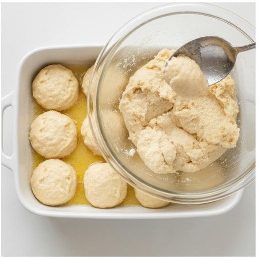 southern peach cobbler with buttermilk biscuit topping - step 2