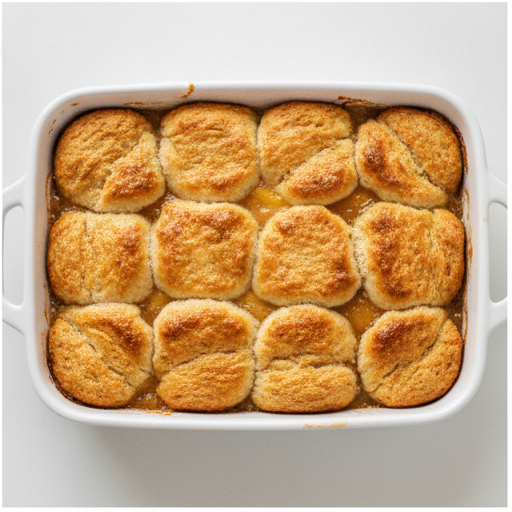 southern peach cobbler with buttermilk biscuit topping - step 4