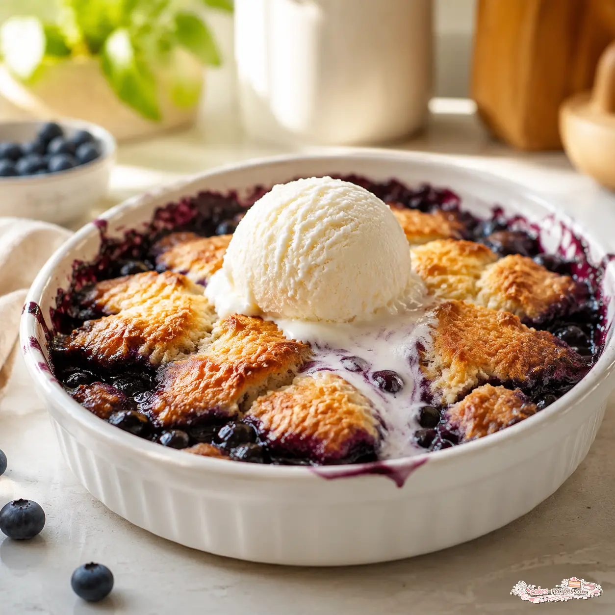 southern blueberry cobbler - final presentation