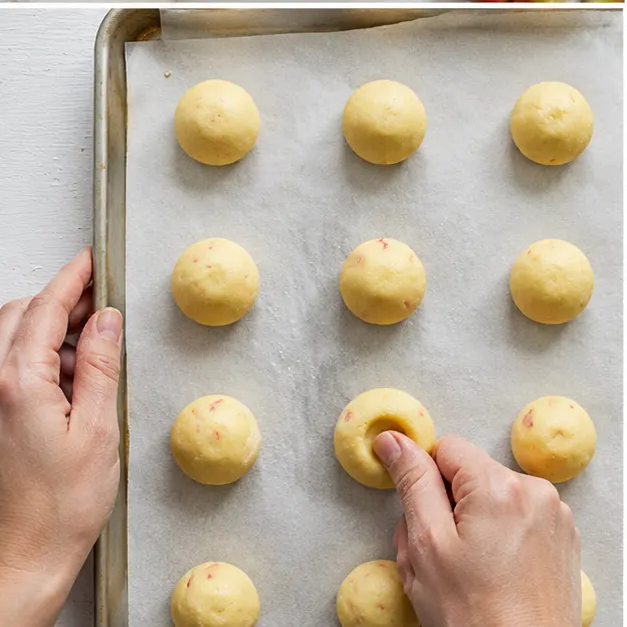 Step 3: Shaping and indenting the dough