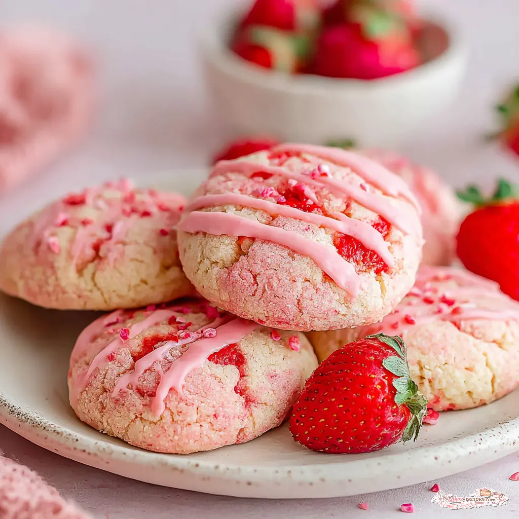 strawberry shortbread cookies