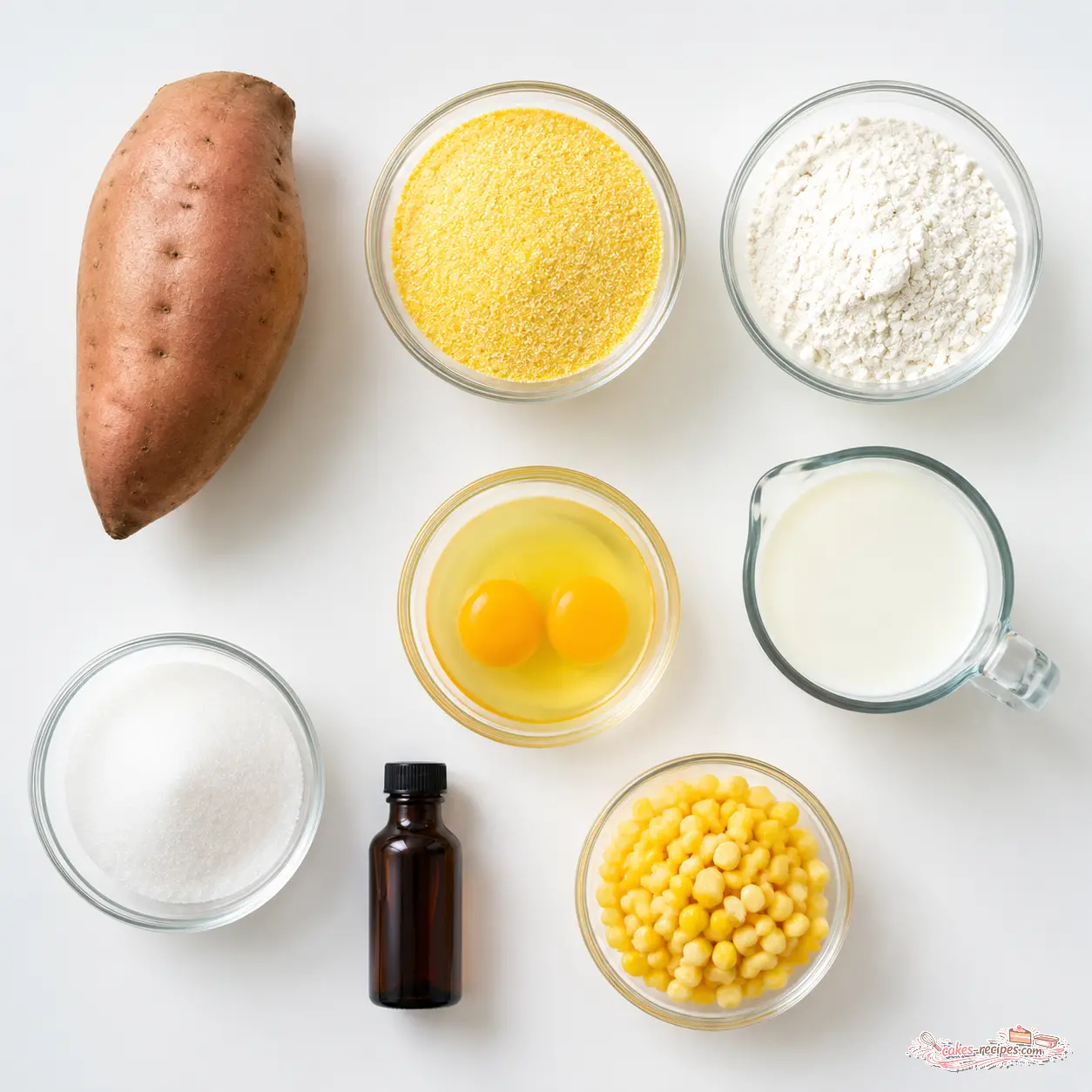 sweet potato cornbread - main ingredients