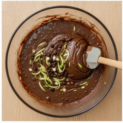triple chocolate zucchini muffins - step 3