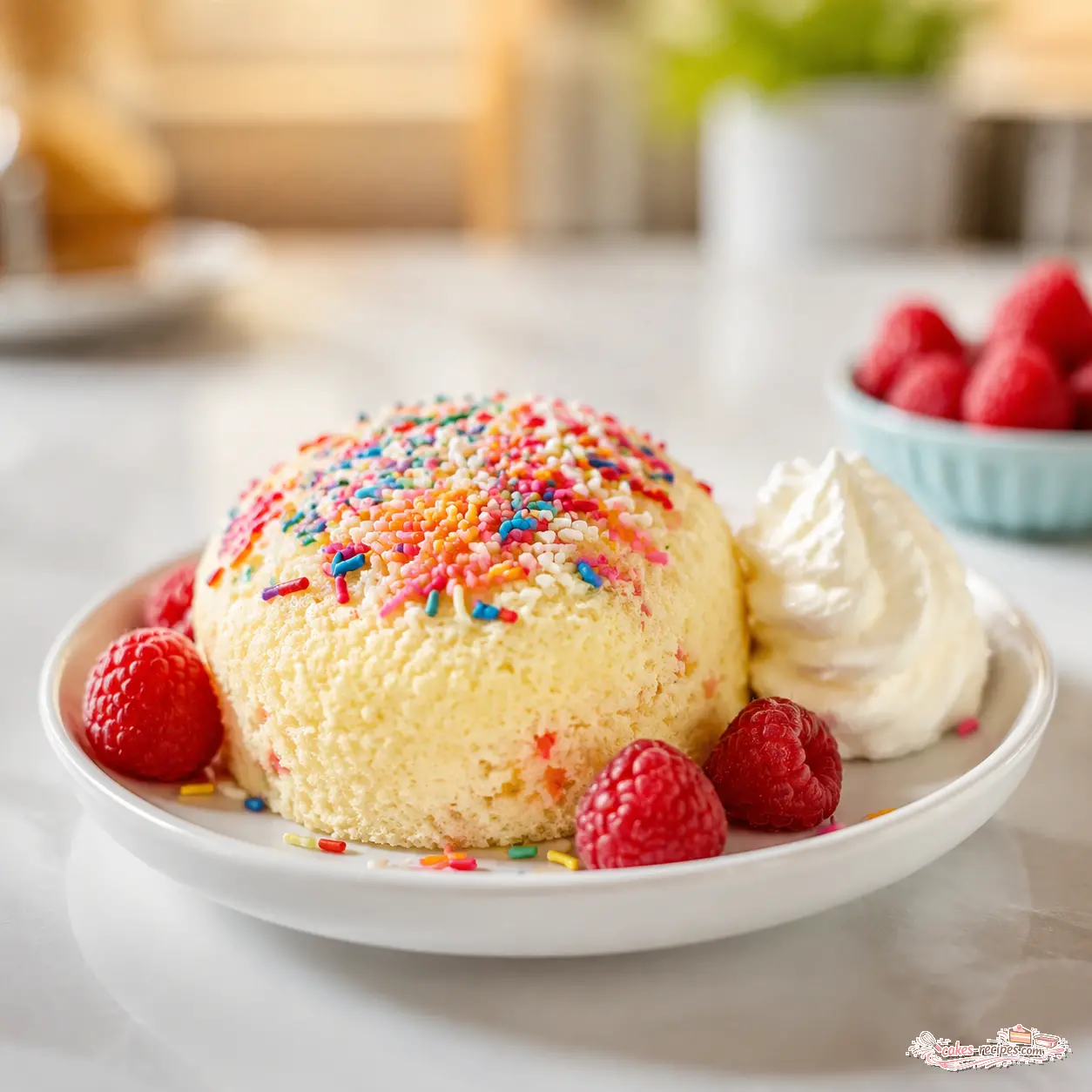 vanilla mug cake - final presentation