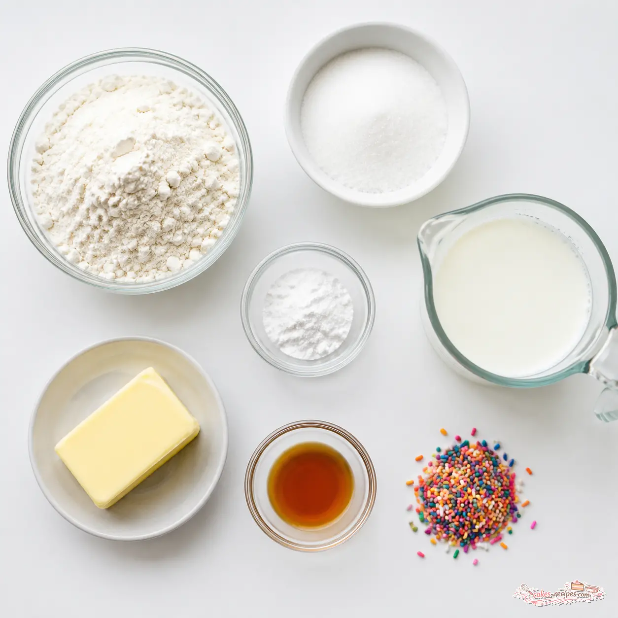 vanilla mug cake - main ingredients