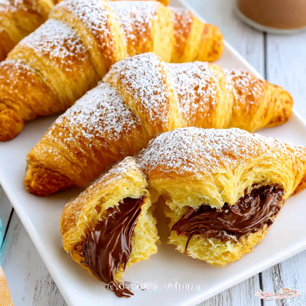 air fryer nutella croissants