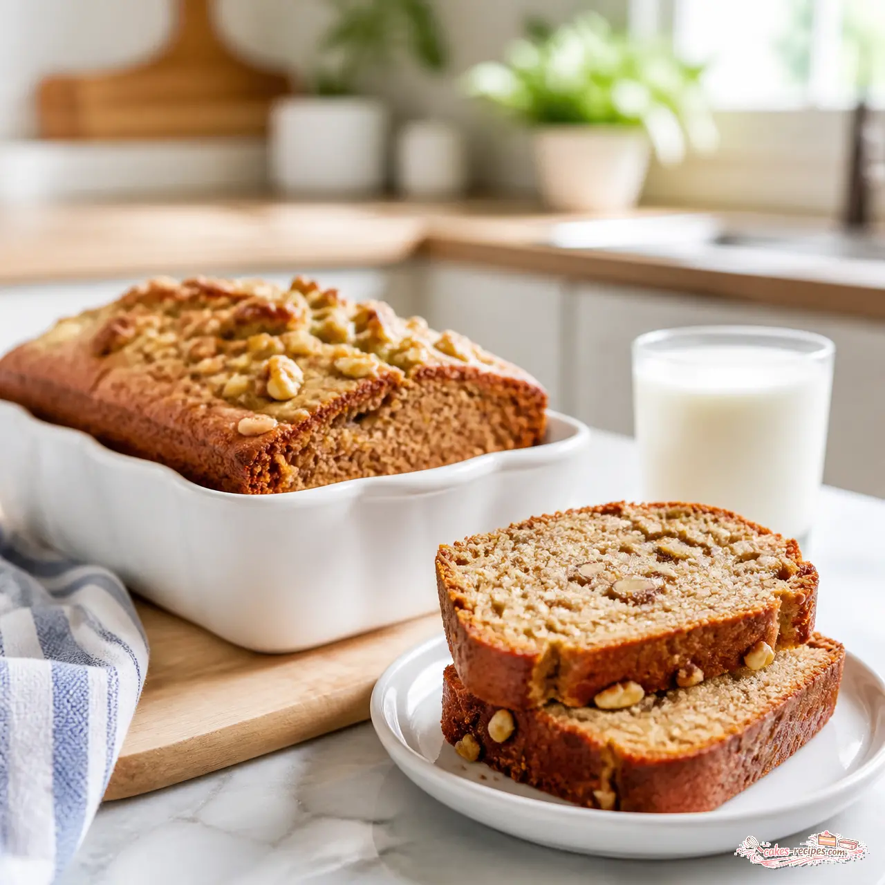 almond flour banana bread - final presentation
